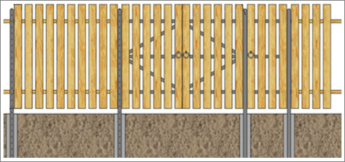 Монтаж деревянных заборных секций